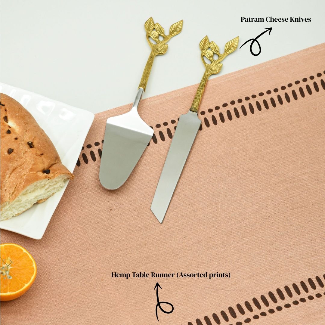 Cakes and Bakes Gift Hamper | Luxury Handmade Gift – Gift Giving by Pravaah India available on Brown Living™. Patram Cake Server . SKU: PRA24GH005_A. Img 3.