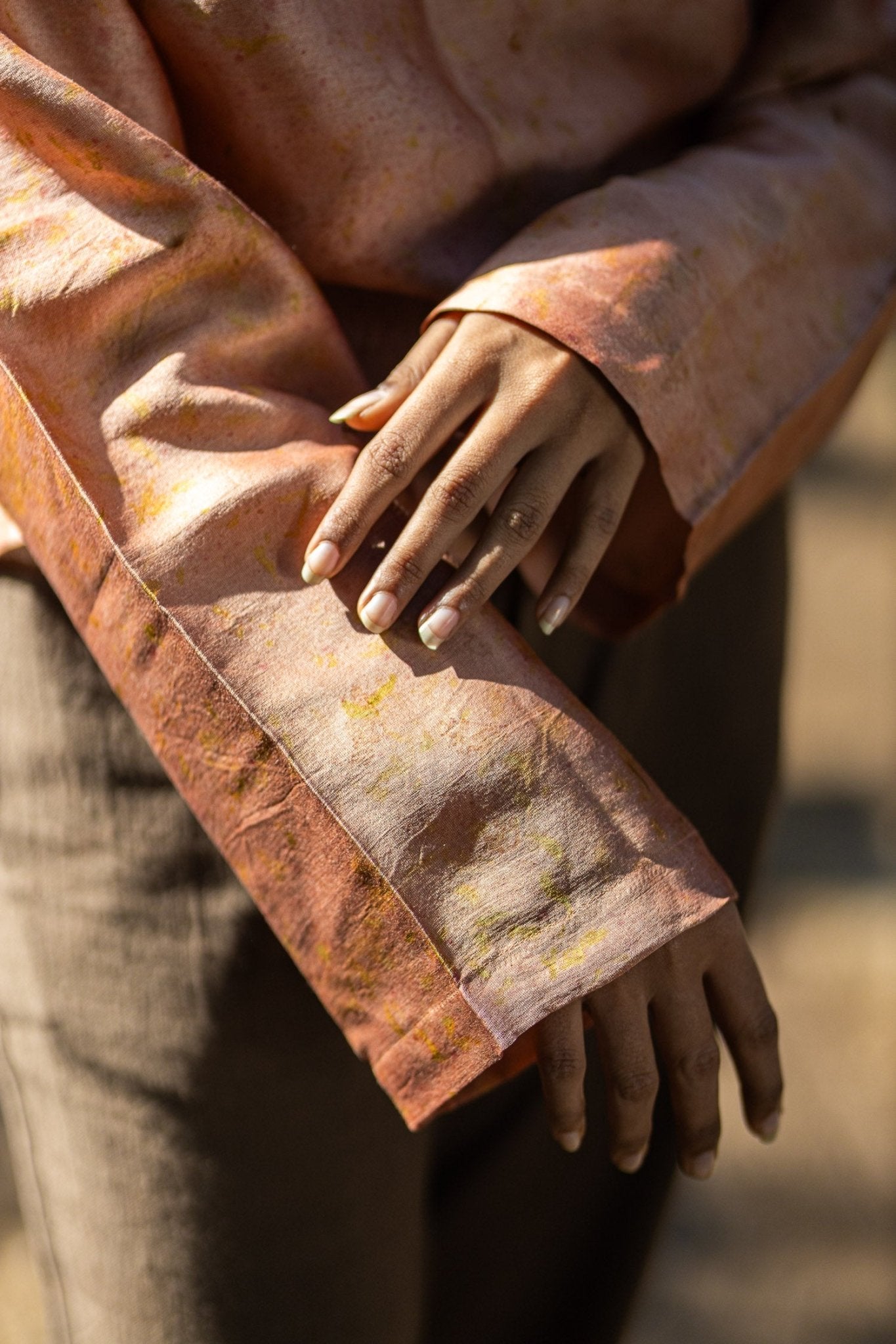 Calico Chanderi Silk Top | Elegant Wear for Women – Womens Top on Brown Living™. SKU: CST02. Img 2.