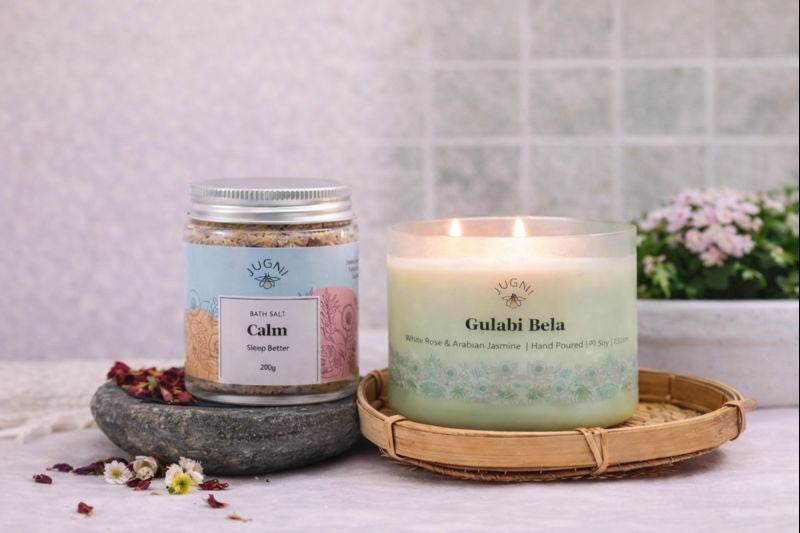 Calm Evenings Kit Deep Relax | Night - Time Relaxation Gift Set – Bath Salt on Brown Living™. SKU: CEK-DR-02. Img 1.