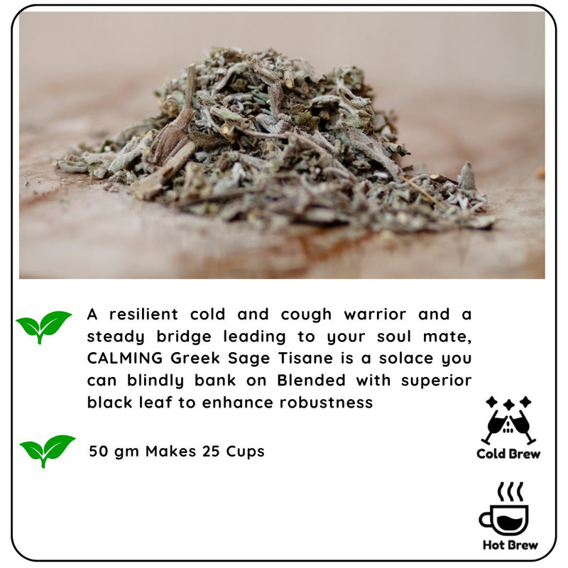 Calming Greek Sage Tisane | Relaxation and Wellness | Verified Sustainable by Brown Living™