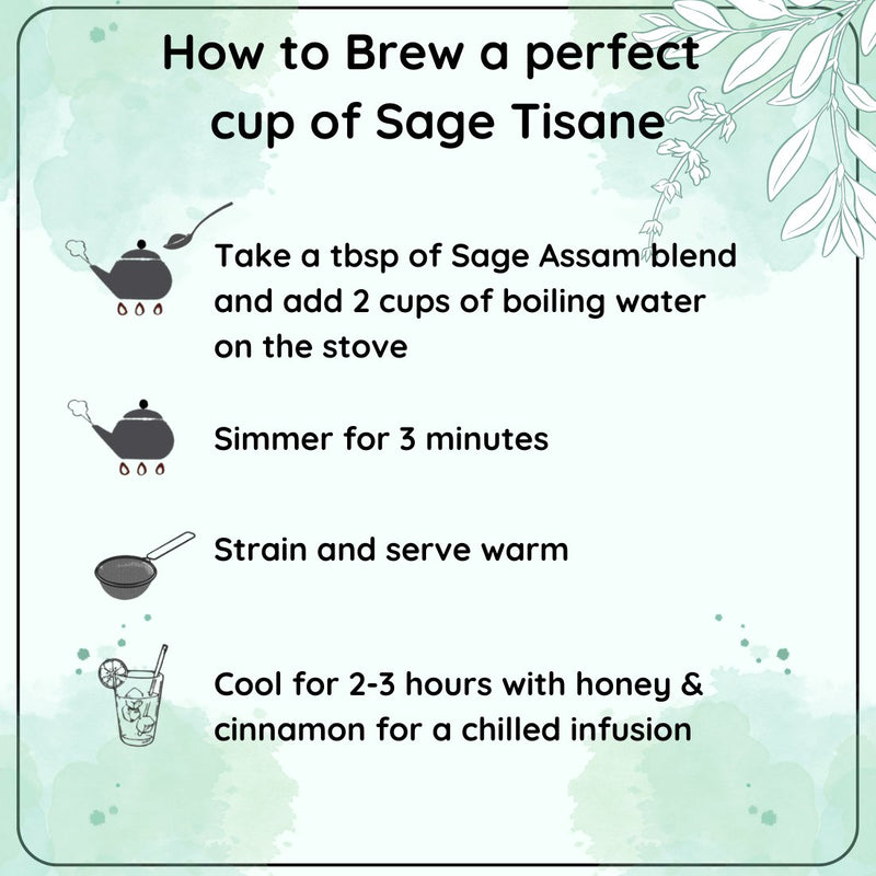 Calming Greek Sage Tisane | Relaxation and Wellness | Verified Sustainable by Brown Living™