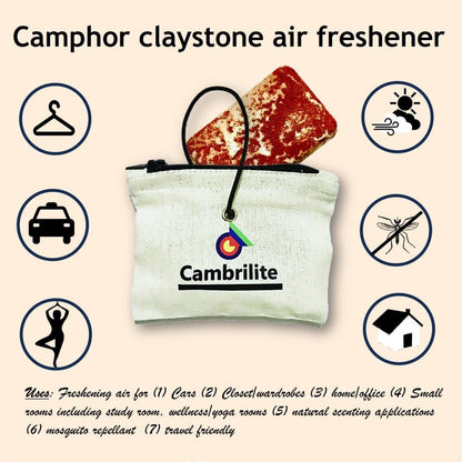 Cambrilite Camphor Claystone Car Freshener Sachet | Red | Pack of 1 – Candles & Fragrances on Brown Living™. SKU: SPGCMBLCCREDCTF1. Img 6.
