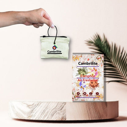 Cambrilite Camphor Hanging Pouch | Natural Air Freshener for Car – Candles & Fragrances on Brown Living™. SKU: BLCMPCARRS1. Img 2.