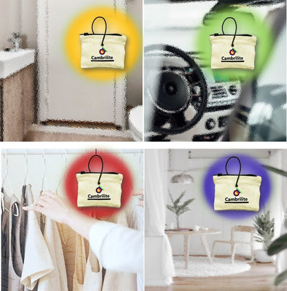 Cambrilite Camphor Hanging Pouch | Natural Air Freshener for Car – Candles & Fragrances on Brown Living™. SKU: BLCMPCARRS1. Img 5.