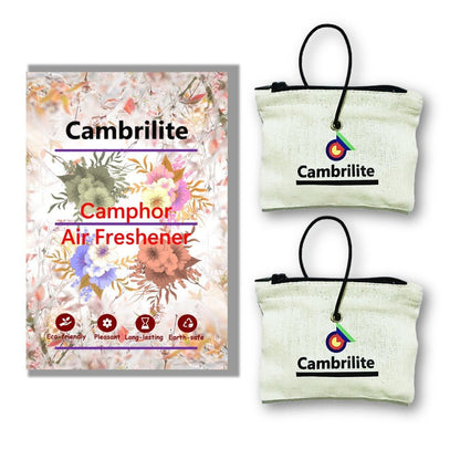Cambrilite Camphor Hanging Pouch | Natural Air Freshener for Car – Candles & Fragrances on Brown Living™. SKU: BLCMPCARRS1. Img 1.
