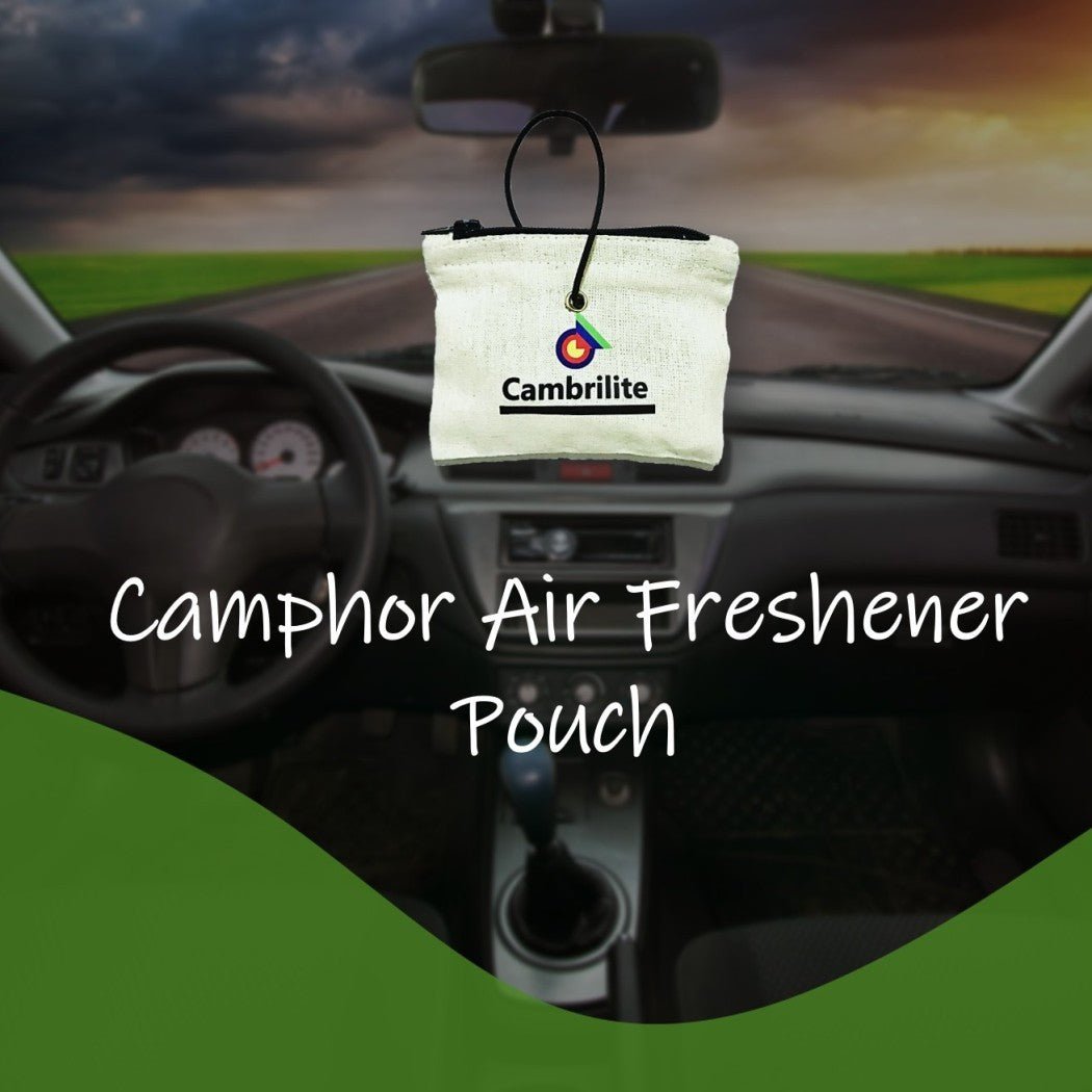 Cambrilite Camphor Hanging Pouch | Natural Air Freshener for Car – Candles & Fragrances on Brown Living™. SKU: BLCMPCARRS1. Img 7.