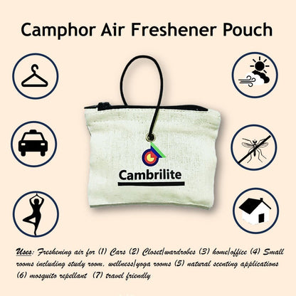 Cambrilite Camphor Hanging Pouch | Natural Air Freshener for Car – Candles & Fragrances on Brown Living™. SKU: BLCMPCARRS1. Img 4.