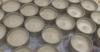 Camphor Fragrance Beeswax Tin Candles - Set of 5 – Candles & Fragrances on Brown Living™. SKU: SN1194. Img 2.