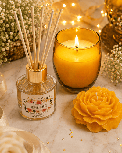 Canary Candle Set | Elegant Decorative Candles for Gifting – Candles & Fragrances on Brown Living™. SKU: SN25122. Img 2.