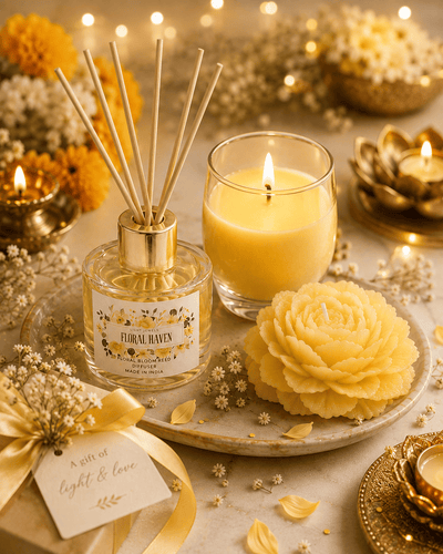 Canary Candle Set | Elegant Decorative Candles for Gifting – Candles & Fragrances on Brown Living™. SKU: SN25122. Img 5.