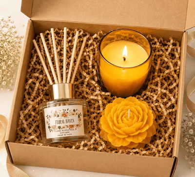 Canary Candle Set | Elegant Decorative Candles for Gifting – Candles & Fragrances on Brown Living™. SKU: SN25122. Img 3.