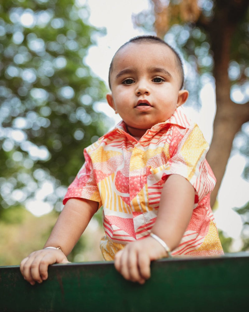 Candy Escape Printed Cotton Shirt | Verified Sustainable Kids Shirts on Brown Living™