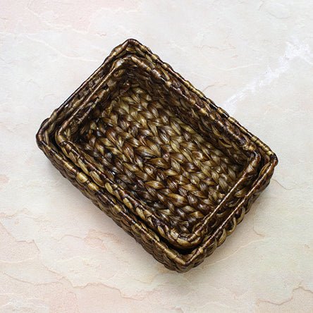 Cane Table Baskets (Set of 2) | Verified Sustainable by Brown Living™