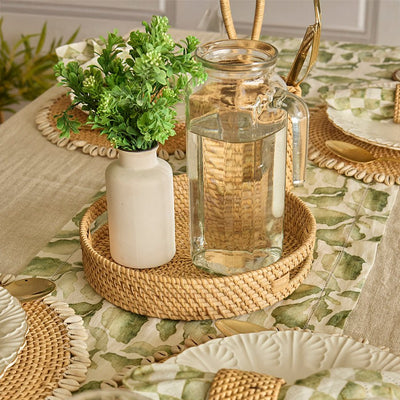 Capri Rattan Tray – Stylish Serving & Decorative Tray – Trays & Platters on Brown Living™. SKU: CapriTraylarge. Img 2.