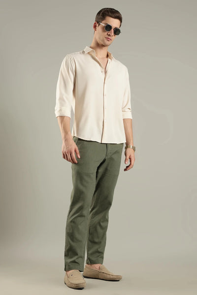 Carbon Black Natural Linen Trousers For Men – Mens Pants on Brown Living™. SKU: HP-BK-TR-30. Img 4.