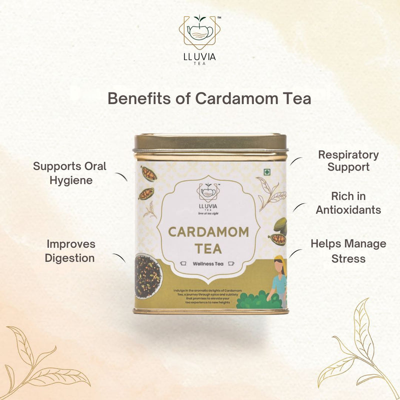 Cardamom Tea | Immune Support and Stress Relief - 70g | Verified Sustainable by Brown Living™