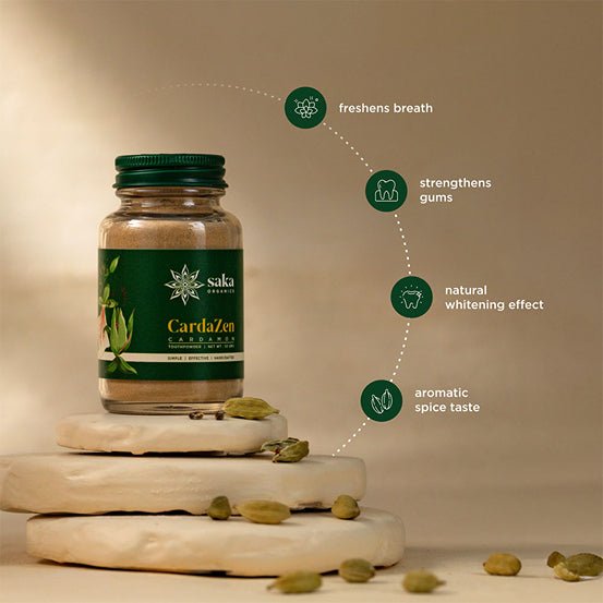 CardaZen | Handmade Cardamom Toothpowder (50gms) | Verified Sustainable by Brown Living™