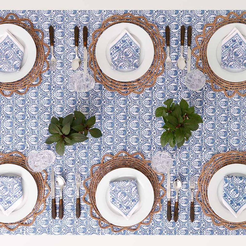 Carolina Blue Table Cloth | Verified Sustainable by Brown Living™