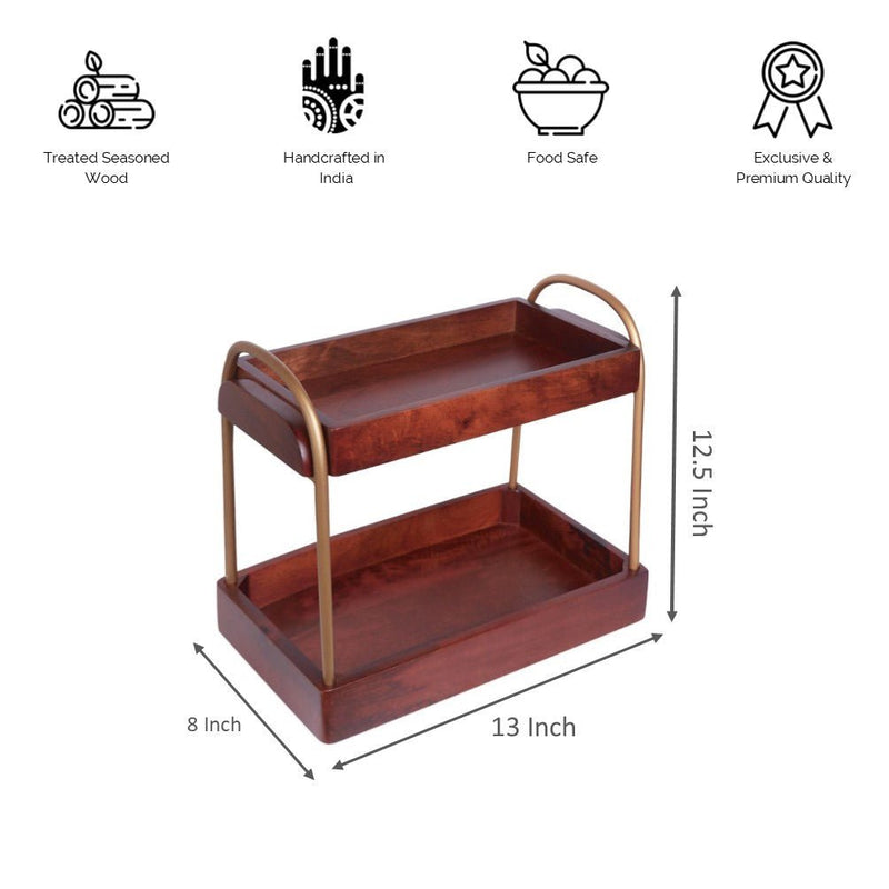 CasaDuo Wooden Organizer with Reinforced Metal Frame | Verified Sustainable Kitchen Organisers on Brown Living™