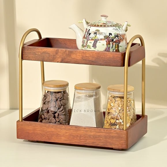 CasaDuo Wooden Organizer with Reinforced Metal Frame | Verified Sustainable by Brown Living™