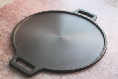 Cast Iron Smooth Dosa Tava 12 Inch | Non - Stick Indian Griddle Pan – Kitchen Tools on Brown Living™. SKU: CISDT12. Img 3.