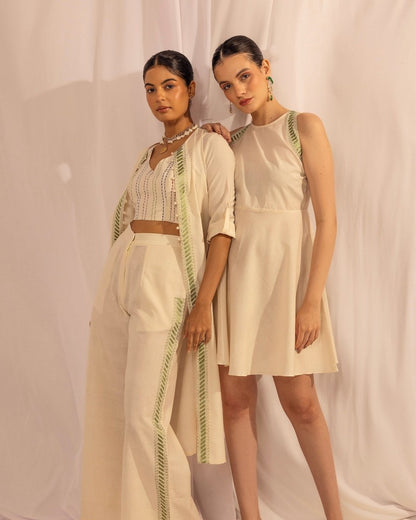 Casual Cotton Wide Leg Trousers – Relaxed Fit Women’s Wear – Womens Pants by House Of Ara available on Brown Living™. . SKU: HOA - KAN - 102. Img 2.