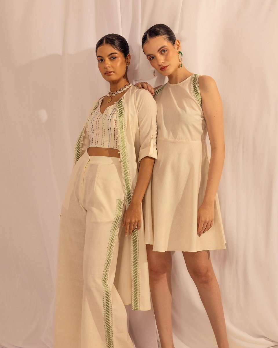 Casual Cotton Wide Leg Trousers – Relaxed Fit Women’s Wear – Womens Pants by House Of Ara available on Brown Living™. . SKU: HOA - KAN - 102. Img 2.