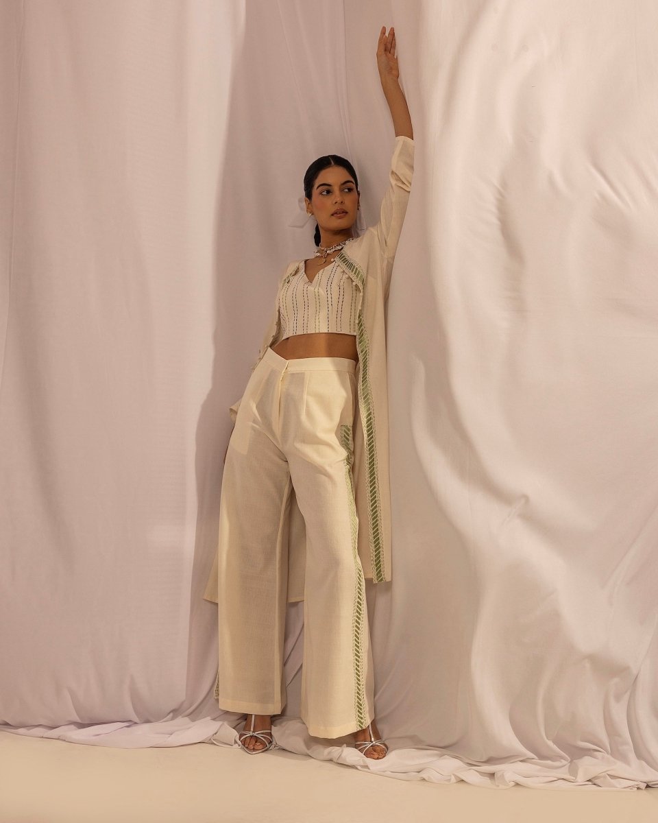 Casual Cotton Wide Leg Trousers – Relaxed Fit Women’s Wear – Womens Pants by House Of Ara available on Brown Living™. . SKU: HOA - KAN - 102. Img 3.