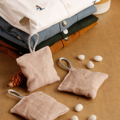 Cedarwood Wardrobe Sachets - Set of 3 – Candles & Fragrances on Brown Living™. SKU: SN12126. Img 3.