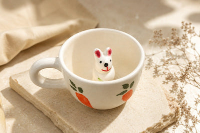 Ceramic Coffee & Tea Cups | Handmade Stoneware Drinkware Set – Cups & Saucers on Brown Living™. SKU: CCM. Img 5.
