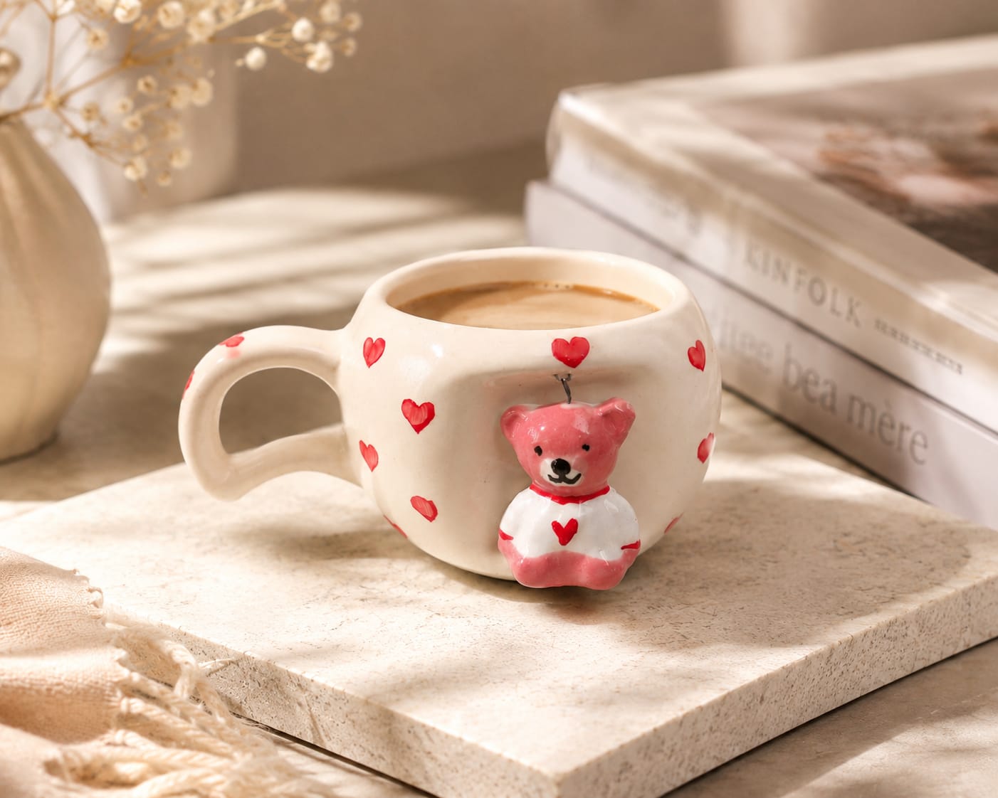Ceramic Coffee & Tea Cups | Handmade Stoneware Drinkware Set – Cups & Saucers on Brown Living™. SKU: SBM. Img 13.