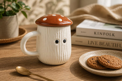 Ceramic Coffee & Tea Cups | Handmade Stoneware Drinkware Set – Cups & Saucers on Brown Living™. SKU: TMM. Img 15.