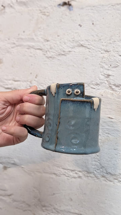 Ceramic Cup – Peek a Boo | Cute Handcrafted Ceramic Mug – Mugs on Brown Living™. SKU: PAB-CUP-P. Img 8.