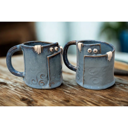 Ceramic Cup – Peek a Boo | Cute Handcrafted Ceramic Mug – Mugs on Brown Living™. SKU: PAB-CUP-P. Img 9.