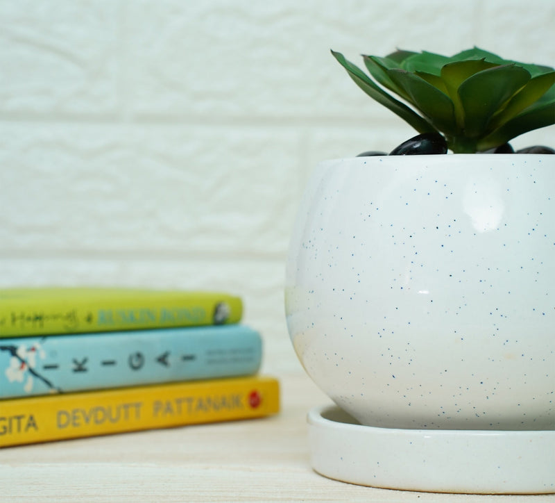 Ceramic Pots For Indoor Plants (White) | Verified Sustainable Pots & Planters on Brown Living™