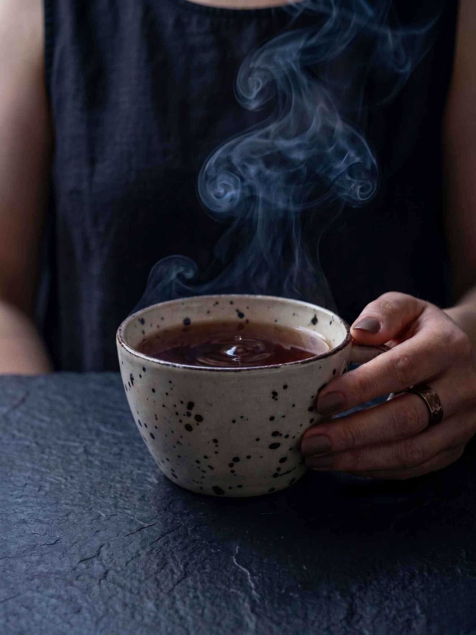 Ceramic Teacup Studio Pottery | Handmade Tea Cup – Cups & Saucers on Brown Living™. SKU: PPC01. Img 1.