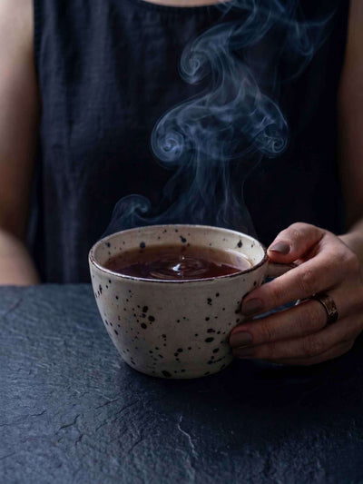 Ceramic Teacup Studio Pottery | Handmade Tea Cup – Cups & Saucers on Brown Living™. SKU: PPC01. Img 1.