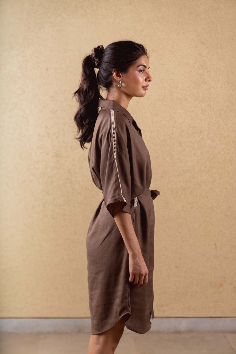 Ceres Dress - Brown - Hemp Tencel | Verified Sustainable by Brown Living™