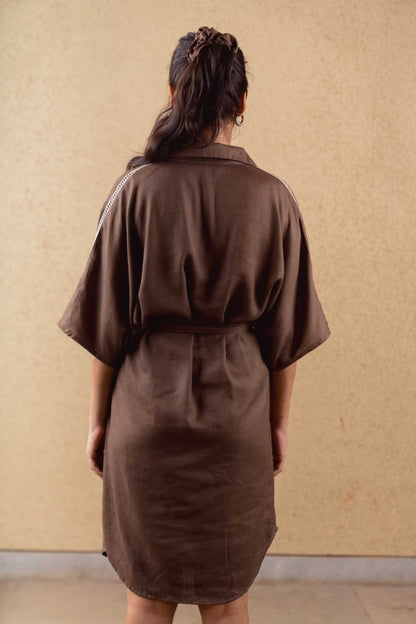 Ceres Dress - Brown - Hemp Tencel | Verified Sustainable by Brown Living™