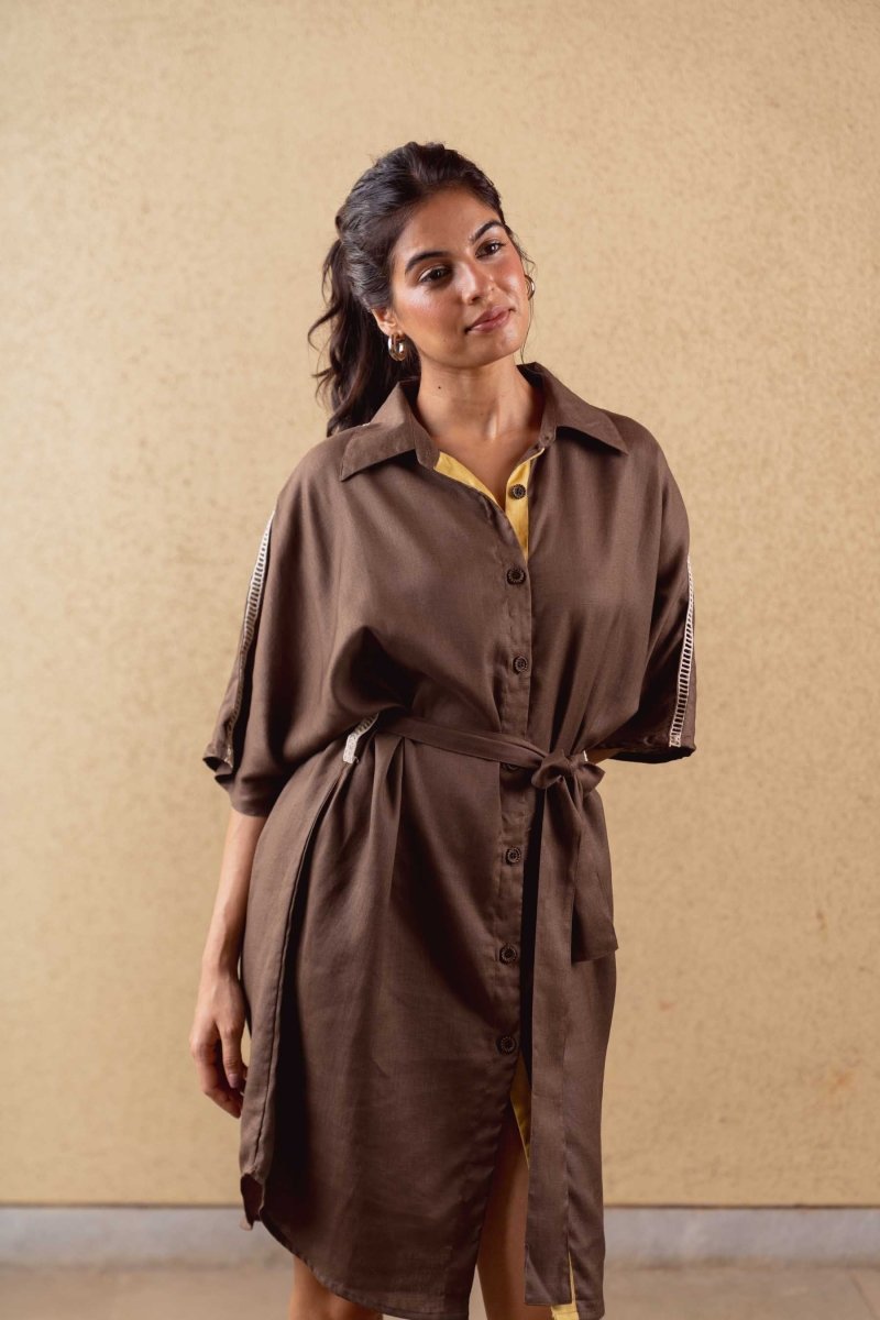 Ceres Dress - Brown - Hemp Tencel | Verified Sustainable by Brown Living™