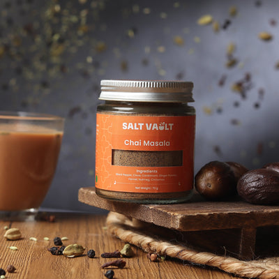 Chai Masala | Aromatic Blend With Cardamom, Cloves, Ginger & Pepper – Seasonings & Spices on Brown Living™. SKU: CM1JAR070. Img 1.