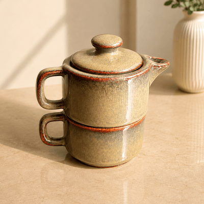 Chai Royale Tea Kettle & Mug Gift Set | Diwali Festive Gift – Gift Giving on Brown Living™. SKU: D-458. Img 1.