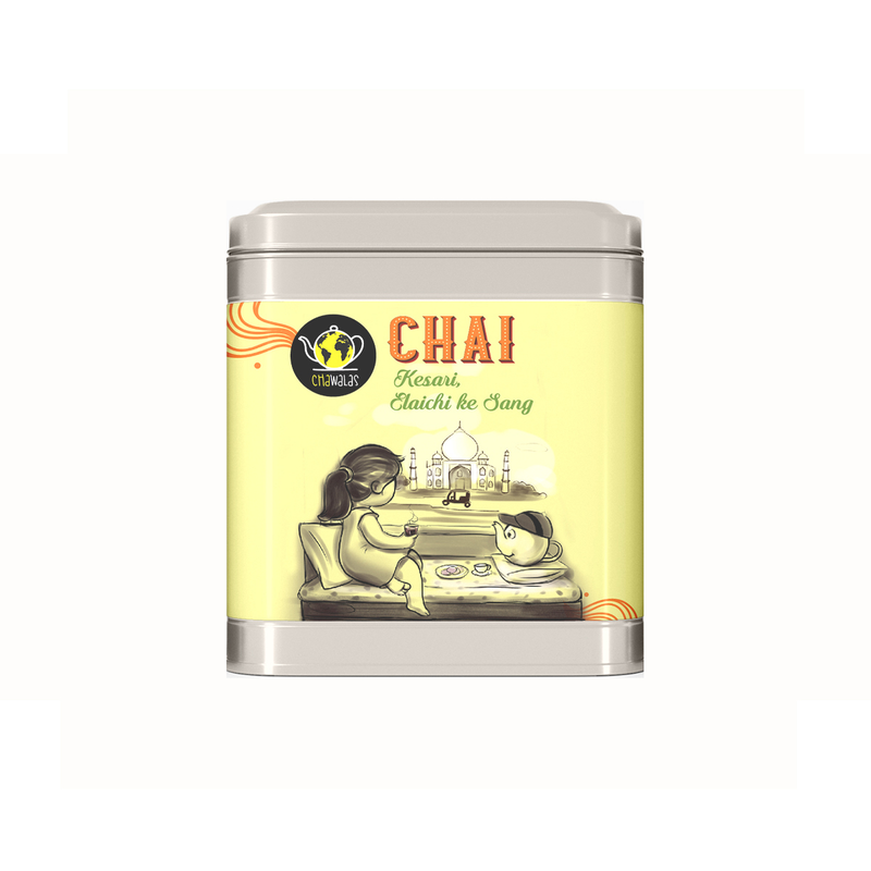 Chai Time with Sister - Chai Lemongrasswali & Chai Kesari Elaichi Diwali Tea Gift Box |Flavoured Indian Tea |Assam Tea |Darjeeling Tea |Perfect Gift for all |50gmsX 2Tin | Verified Sustainable by Brown Living™