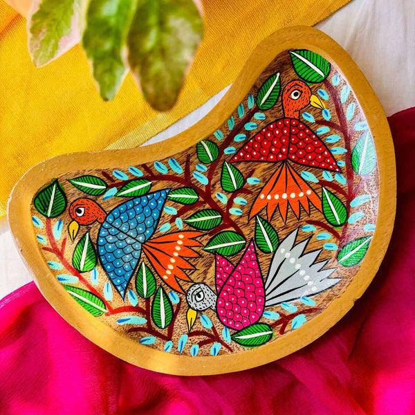 Chakori Moon Handcrafted Mango Wood Platter | Verified Sustainable Trays & Platters on Brown Living™