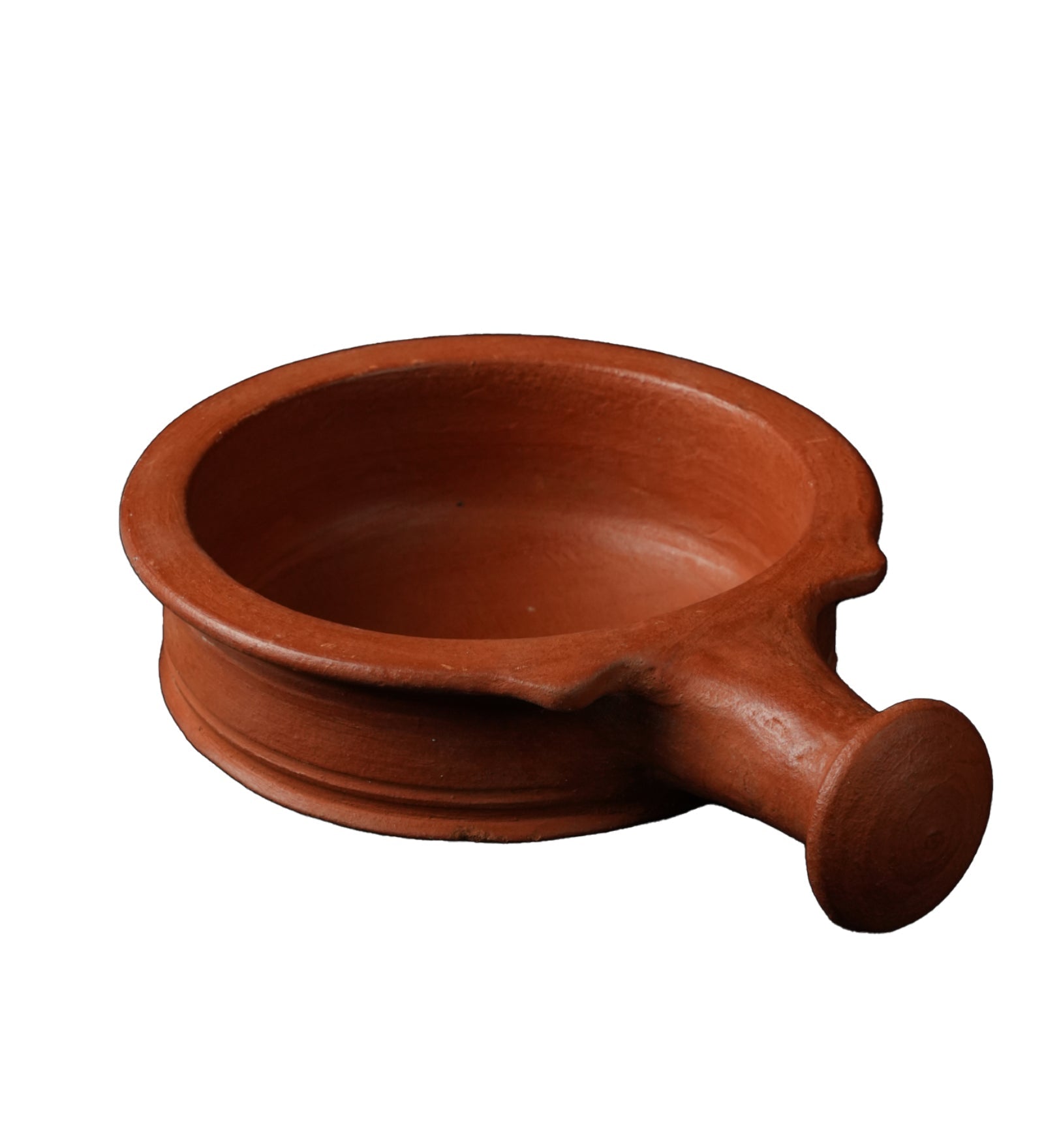 Chalakudy Terracotta Red Clay Sauce Pot – Handmade Earthen Cookware – Cookware on Brown Living™. SKU: CW11. Img 2.