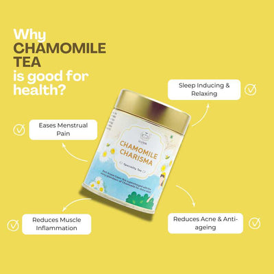 Chamomile Charisma Tea – Helps with Sleep & Relaxation – 50g – Tea on Brown Living™. SKU: LGTin50New. Img 5.
