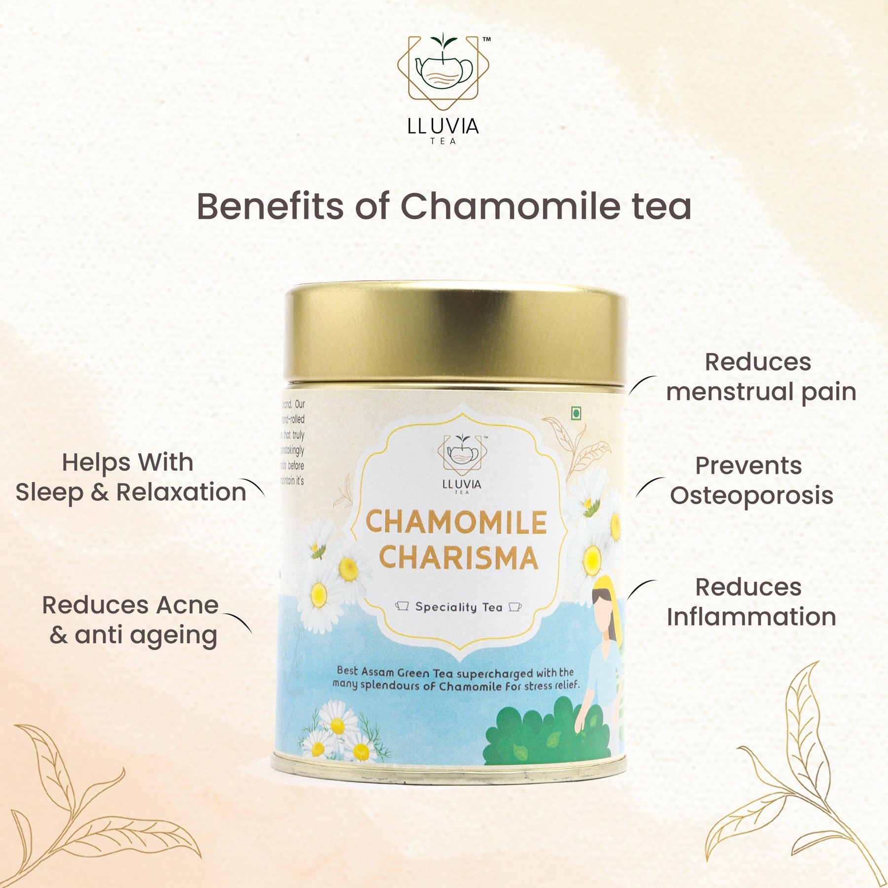 Chamomile Charisma Tea - Helps with Sleep & Relaxation - 50g | Verified Sustainable by Brown Living™