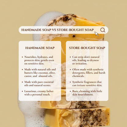 Chamomile Mead Soap Bar - Calming Herbal Handmade Soap – Body Soap on Brown Living™. SKU: SS-28. Img 4.