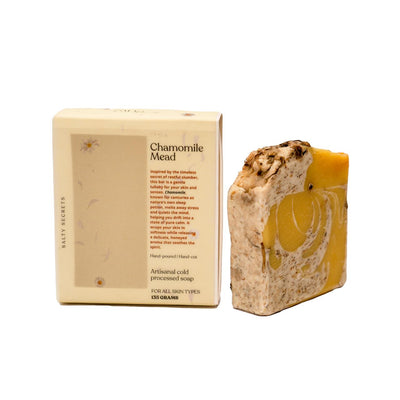 Chamomile Mead Soap Bar - Calming Herbal Handmade Soap – Body Soap on Brown Living™. SKU: SS-28. Img 2.