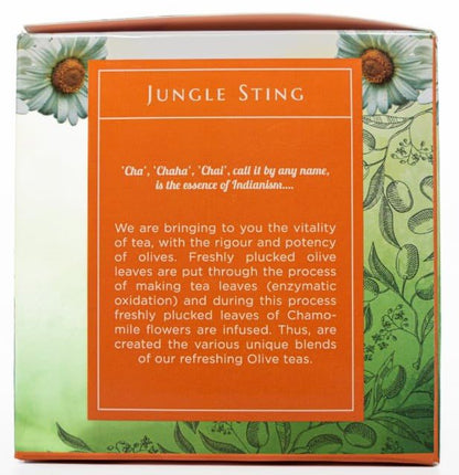 Chamomile Olive Tea | Calming Herbal Olive Leaf Infusion – Pyramid Tea Bags on Brown Living™. SKU: JS_CHAMOMILEOLIVETEA. Img 6.